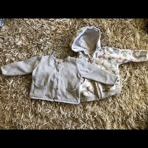 Zara cardigan and unicorn hoodie